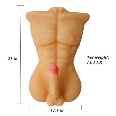 Full Solid Silicone Male Doll with Big Dildo, Sex Doll for Women or Men, Gay Sex Products