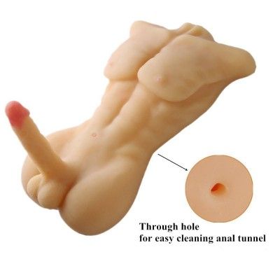 Full Solid Silicone Male Doll with Big Dildo, Sex Doll for Women or Men, Gay Sex Products