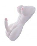12 lb Sex Love Doll Androgyny Body 3D Realistic Big Breast Penis Sex Love Doll Torso for Couples (White)