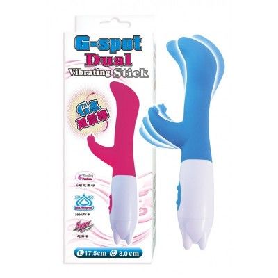 Rabbit Vibrators G-Spot Dual Vibrating Stick,6 Speed Vibrating,Double Vibe,Waterproof,Super Silence,Sex Products