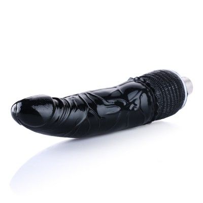 Black PVC Dildo With Realistic Surface