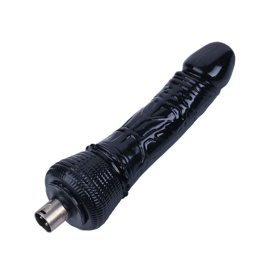 Black PVC Dildo With Realistic Surface