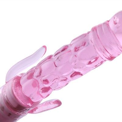 PVC Jelly Dildo with Clitoral Stimulator