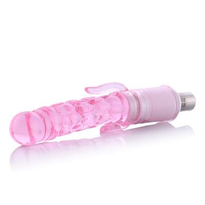 PVC Jelly Dildo with Clitoral Stimulator