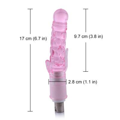 PVC Jelly Dildo with Clitoral Stimulator