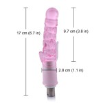 PVC Jelly Dildo with Clitoral Stimulator