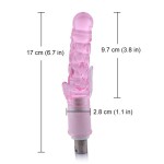 PVC Jelly Dildo with Clitoral Stimulator