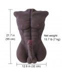 7 kg Male Body Torso Love Doll, 3D Realistic Sex Toy Doll with Big Dildo for Women