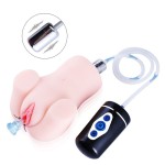 Handheld Lifelike Vagina with Suction and Vibration, Soft TPE Maturbator for Men