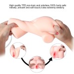 Handheld Lifelike Vagina with Suction and Vibration, Soft TPE Maturbator for Men