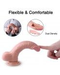 19 cm Realistic Dual Layered PVC Dildo with Suction Cup - Hismith