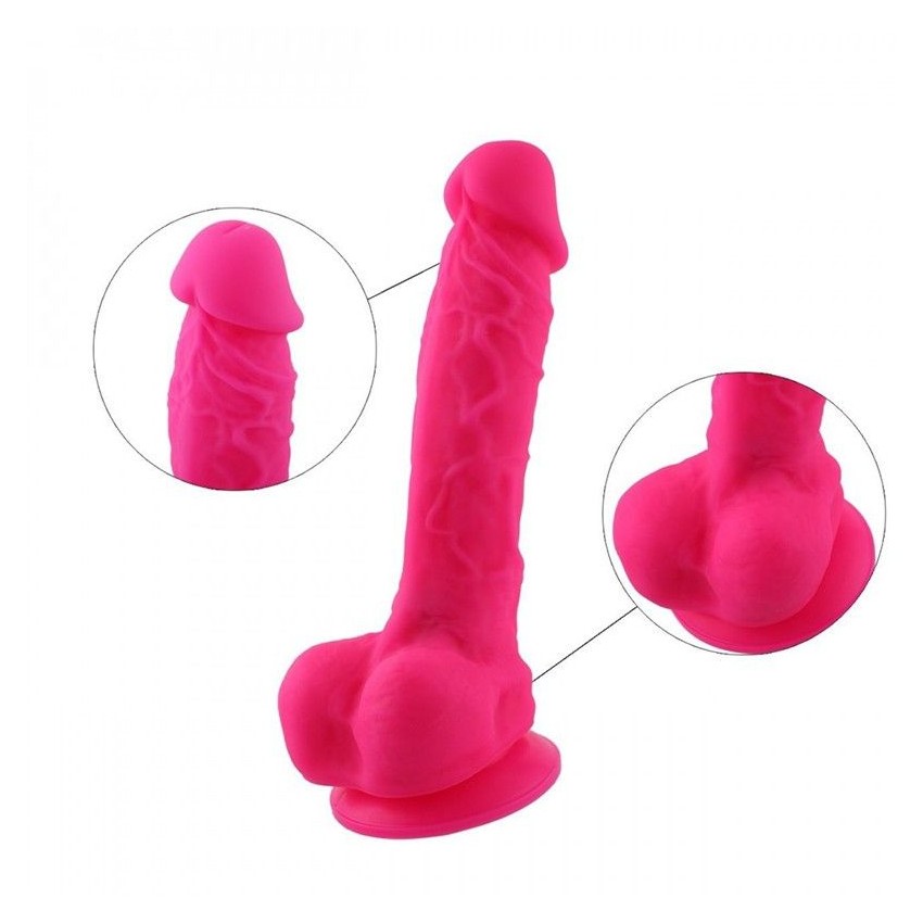 9" Rose Red  Realistic Silicone Dildo with KliclokConnector