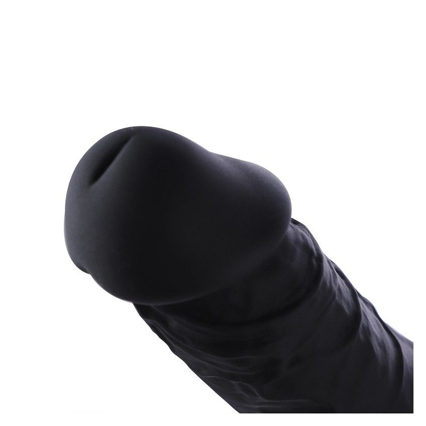 21 cm Flexible Lifelike Silicone Black Dildo for Hismith Sex Machines