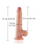 21 cm (8 in) Silicone Dual Layered Flesh Dildo for Hismith Sex Machine