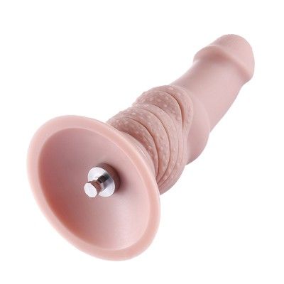 7 in Flesh Silicone Dildo for Anal Sex Beginners with KlicLok Connector