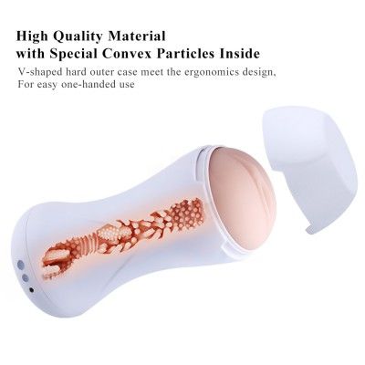 8" Soft TPE  Masturbation Cup with 10 Vibrating Patterns for Hismith Sex Machines