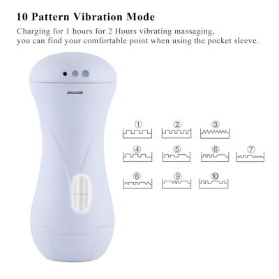 8" Soft TPE  Masturbation Cup with 10 Vibrating Patterns for Hismith Sex Machines