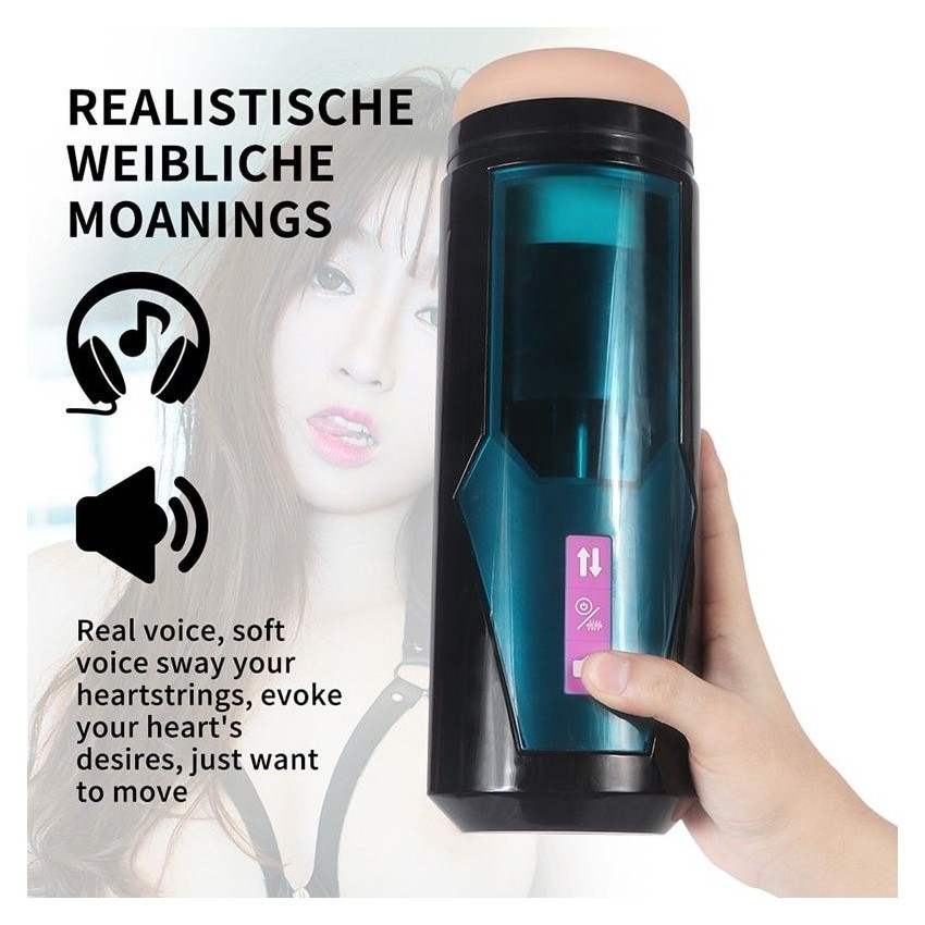 Thrusting Masturbation Cup with 9 Frequency Vibration for Hismith Premium Sex Machine with KlicLok System