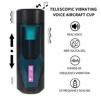 Thrusting Masturbation Cup with 9 Frequency Vibration for Hismith Premium Sex Machine with KlicLok System