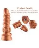 Hismith 8.5" Spiral Plant Fantasy Dildo with Suction Cup & Removable Kliclok Hismith 8.5" Spiral Plant Fantasy Dildo with Suction Cup & Removable Kliclok