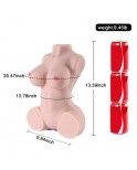 Rolan 4.3kg Realistic 3D Male Masturbator, Half Body Sex Doll with Vagina and Anus