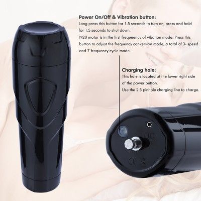 Hismith Rechargeable Male Masturbator for Sex Machine, 3-Speed and 7-Frequency Vibration Modes