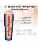 Hismith Rechargeable Male Masturbator for Sex Machine, 3-Speed and 7-Frequency Vibration Modes
