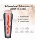 Hismith Rechargeable Male Masturbator for Sex Machine, 3-Speed and 7-Frequency Vibration Modes