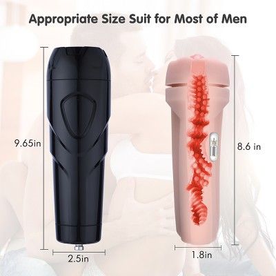 Hismith Rechargeable Male Masturbator for Sex Machine, 3-Speed and 7-Frequency Vibration Modes