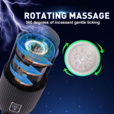 Hismith Rotating Masturbation Cup with KlicLok System, 10 Spinning Modes Massage Toys for Men, Premium Sex Machine Attachments