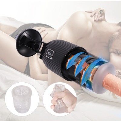 Hismith Rotating Masturbation Cup with KlicLok System, 10 Spinning Modes Massage Toys for Men, Premium Sex Machine Attachments