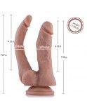 Hismith 7.28" Double Penis silicone dildo for KlicLok System, 4.33" Insertable Length, 1.57" Diameter
