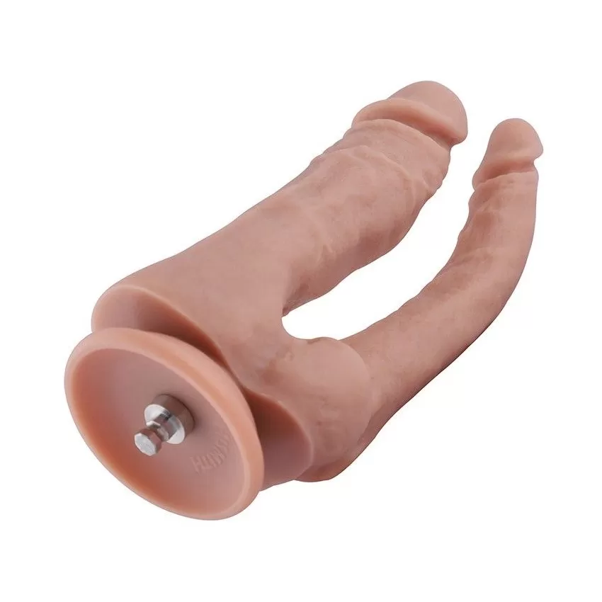 Hismith 7.28" Double Penis silicone dildo for KlicLok System, 4.33" Insertable Length, 1.57" Diameter