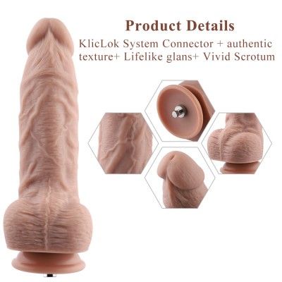 Hismith 9.25" Fat-boy Silicone Dildo with KlicLok System for Hismith Premium Sex Machine