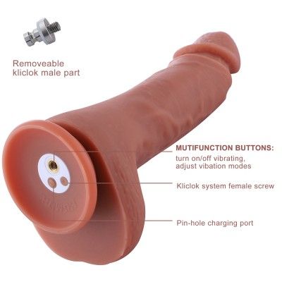 22 cm Dual Layered Ultra Lifelike Soft Silicone Dildo for Hismith Sex Machine