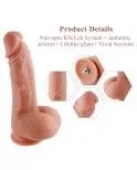 Hismith 8.6”Vibrating Dildo with 3 Speeds + 4 Modes with KlicLok System - Dual Density Silicone Dong