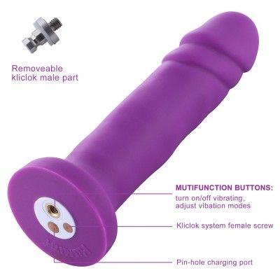 6.7" Artificial Vibrating Silicone Dildo For Hismith Premium Sex Machine With KlicLok System