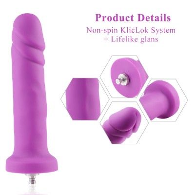 6.7" Artificial Vibrating Silicone Dildo For Hismith Premium Sex Machine With KlicLok System