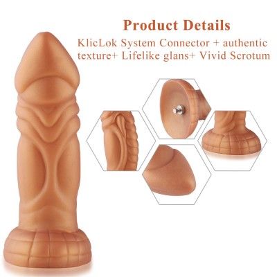 Hismith 8.1" Squamule Silicone Dildo for Hismith Premium Sex Machine, Monster Series