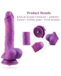Hismith 8.3” Vibrating Dildo with 3 Speeds + 4 Modes with KlicLok System - Dream Sky Silicone Dong