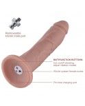 Hismith 10.2” Vibrating Dildo with 3 Speeds + 4 Modes with KlicLok System - Slight Curved Silicone Dong