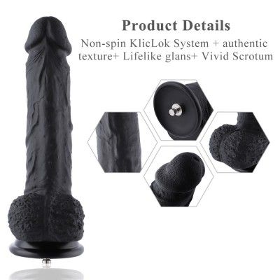 Hismith 8"  Silicone Dildo for Hismith Premium Sex Machine with KlicLok System