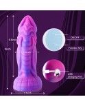 Hismith 8'' Vibrating Dildo with 3 Speeds + 4 Modes, Slightly Curved Silicone Dong for Sex Machines