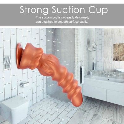 Hismith 8.5" Drilling Worm Novelty Silicone Dildo with Suction Cup