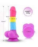 Hismith 8.6" Silicone Rainbow Dildo with Suction Cup