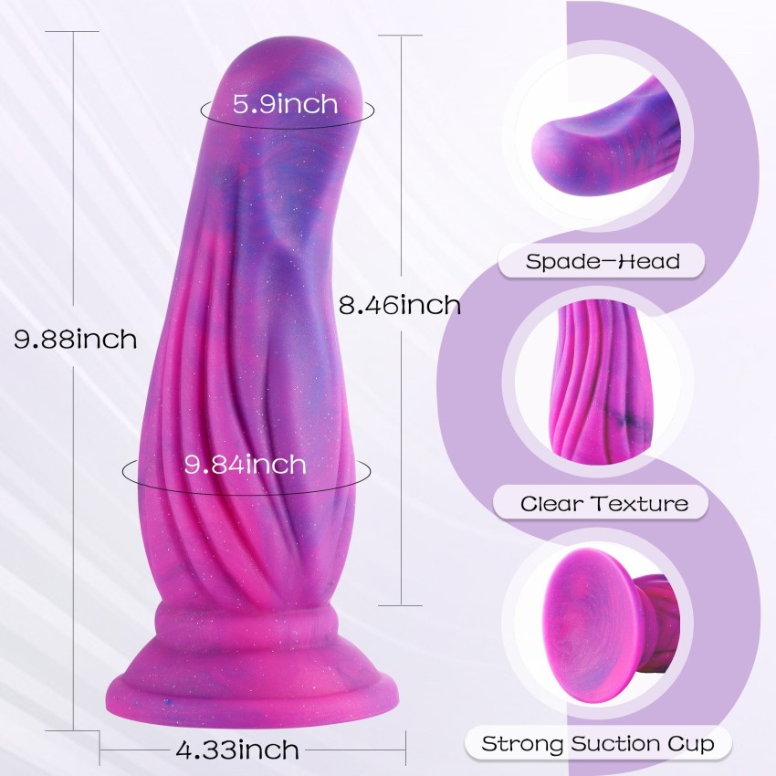 Hismith 10" Sugar Melon G-spot Silicone Dildo with Suction Cup