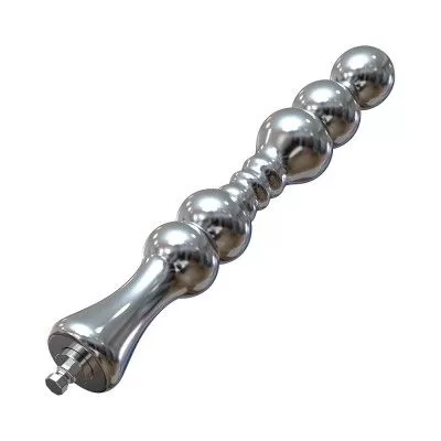 Hismith 8.2” Metal Bead Anal Dildo, Smooth Aluminium Anal Wand with KlicLok