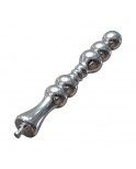 Hismith 8.2” Round Head Metal Beaded Anal Dildo, Smooth Aluminium Anal Wand with KlicLok