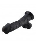 Hismith 12.4'' Huge Black Realistic Silicone Dildo with Large Glan and Texured Shaft for Penetration and G-spot Access