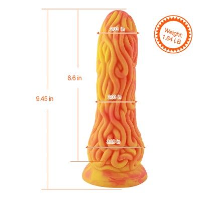 Hismith 9.4" Worm Dildos, Slightly Curved Fantasy Dong with Kliclok